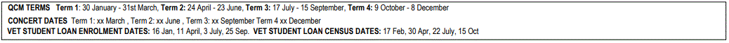 Important dates